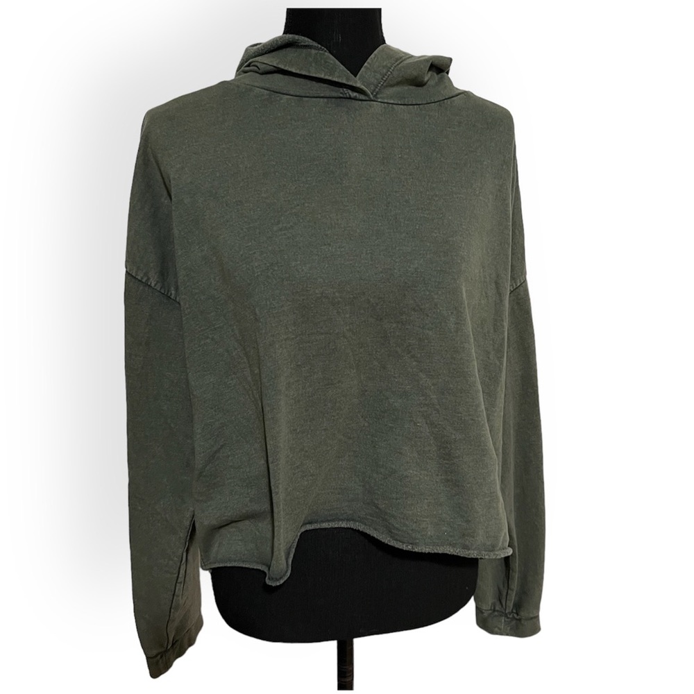 Z by Zella green cropped hoodie size XL